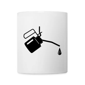 Ölkännchen mit einem Tropfen Öl - Tasse - Weiß - Vorne