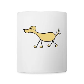 Lustiger Hund - Tasse - Weiß - Vorne