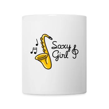 Saxy girl - Sexy Saxophone pun - Mug - white - Front