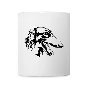 Borzoi head - Mug - white - Front