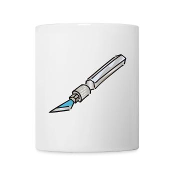 Cutter Japanese knife scalpel - Mug - white - Front