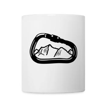 Climbing, Carabiner & Mountain - Mug - white - Front