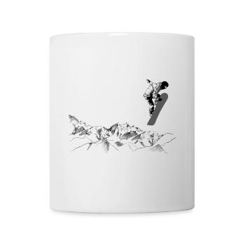 Snowboarder - Tasse - Weiß - Vorne