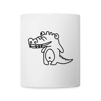 Crocko Crocodile – Funny Reptile Cartoon Kids - Mug - white - Front
