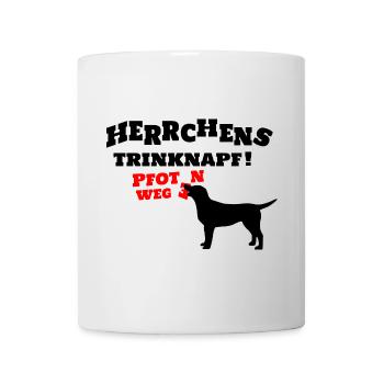 Herrchens Trinknapf ! - Tasse - Weiß - Vorne