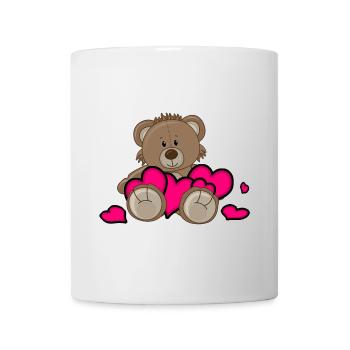 Coeur Ours Saint-Valentin Amour - Mug blanc - blanc - Devant