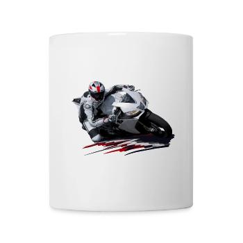 Racing motorcycle - Mug - white - Front