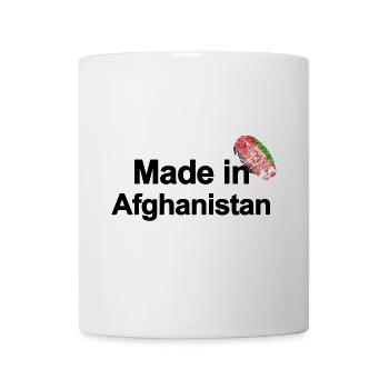 Fingerprint Made in Afghanistan Poster - Tasse - Weiß - Vorne
