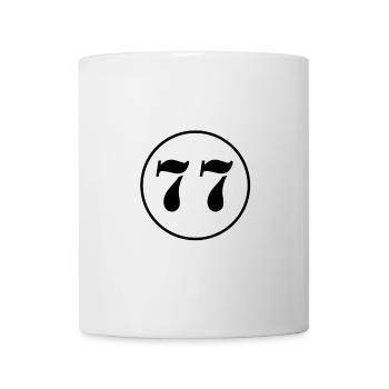 NUMÉRO 77 soixante-dix-sept cadeau d'anniversaire - Mug blanc - blanc - Devant