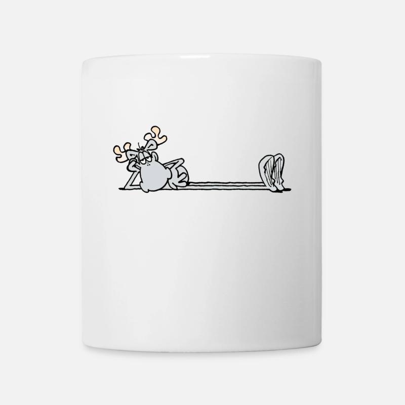 Fauler Elch - Tasse - Weiß