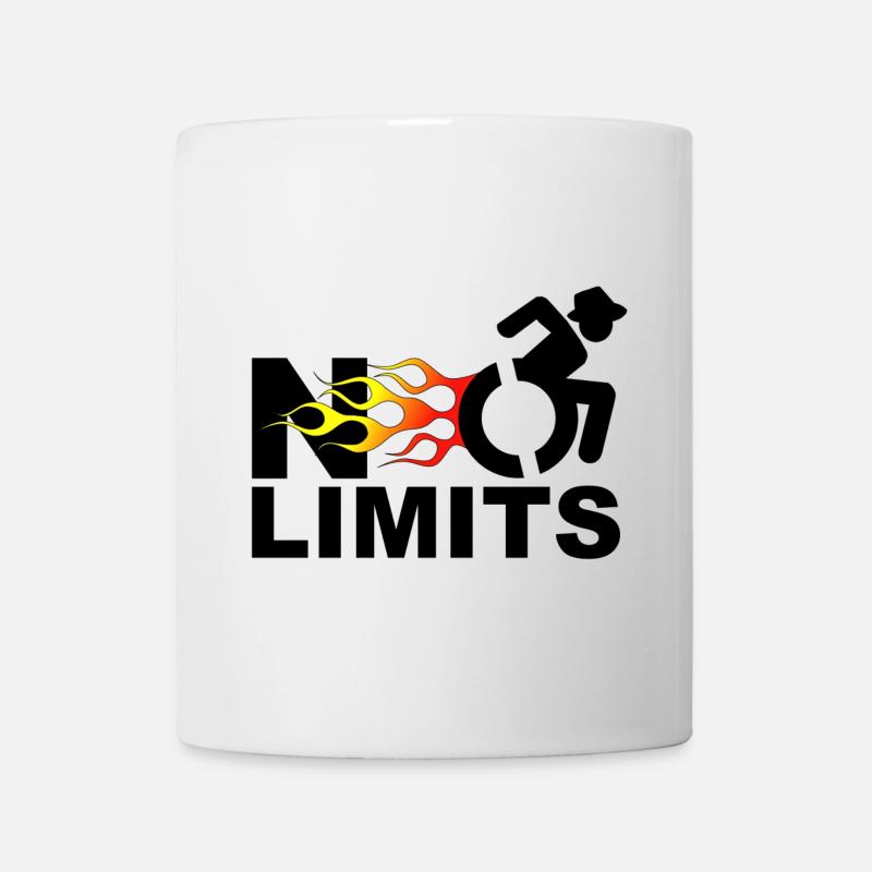 No limits for this wheelchair user # - Mug - white