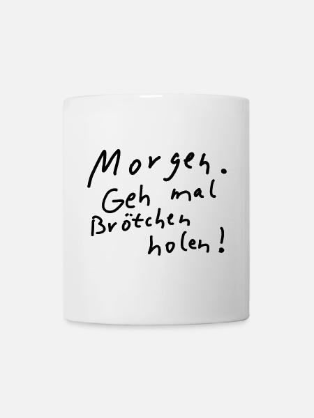 Brötchen holen Azubi Stift Lehrling Geselle Bau - Tasse - Weiß