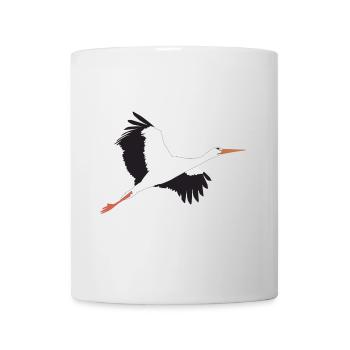 Stork flies up - Mug - white - Front