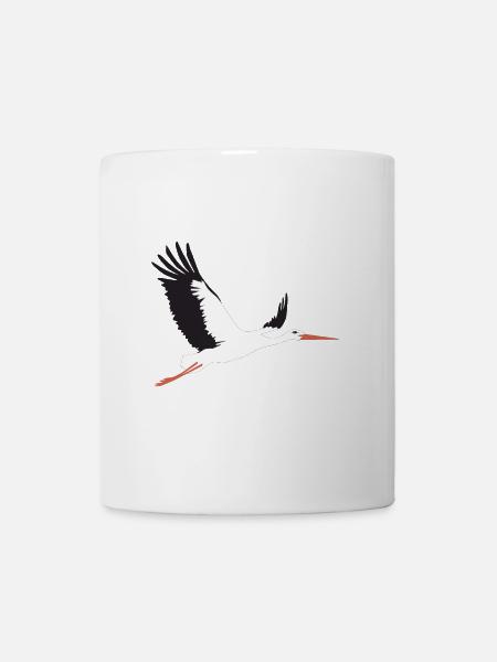 Stork flies - Mug - white