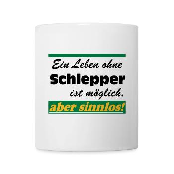 Traktor , Trecker , Schlepper Leben sinnlos .(25) - Tasse - Weiß - Vorne