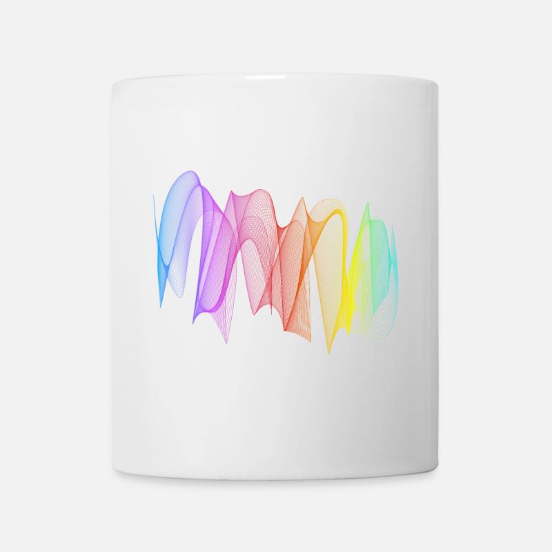 Abstract Lines Design 07 - Mug - white