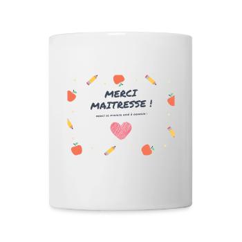 Cadeau Maitresse d'école I Confinement I Cadeau fi - Mug blanc - blanc - Devant