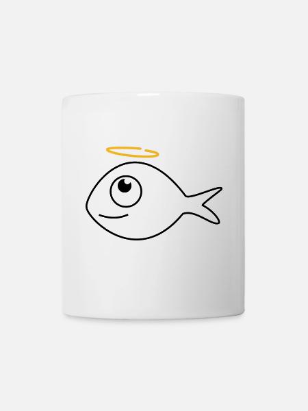 Fisch Ronny der Engel - Tasse - Weiß