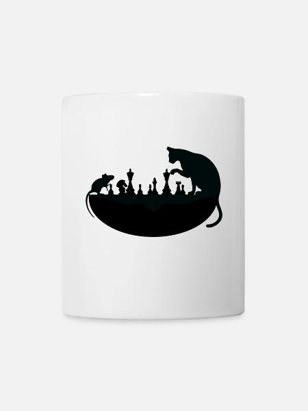 Jouer au chat et à la souris - Mug blanc - blanc