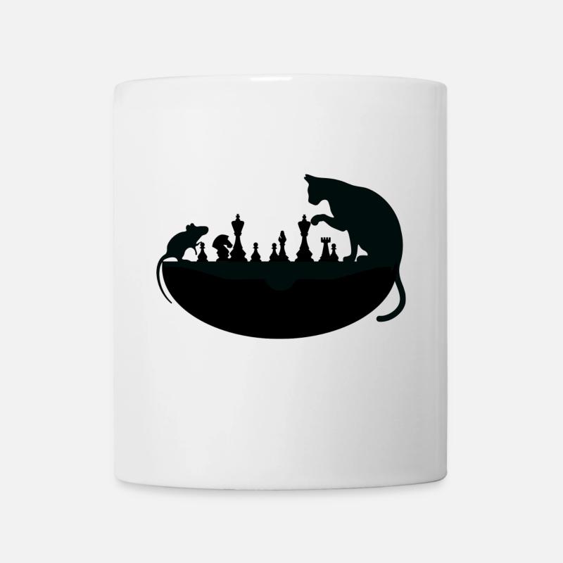 Katz und Maus spielen - Tasse - Weiß