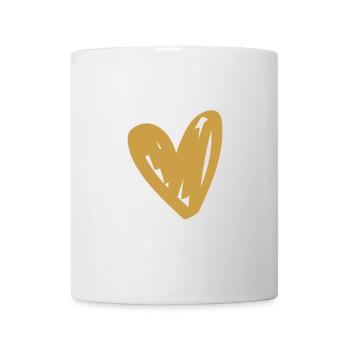 Design du Gribouillis Cœur d’Or - Mug blanc - blanc - Devant