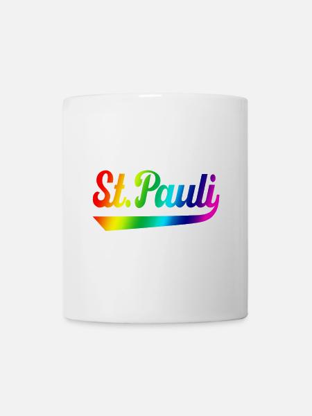 St Pauli Hamburg Regenbogen - Tasse - Weiß