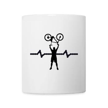 Powerlifting illustration for sports fans - Mug - white - Front