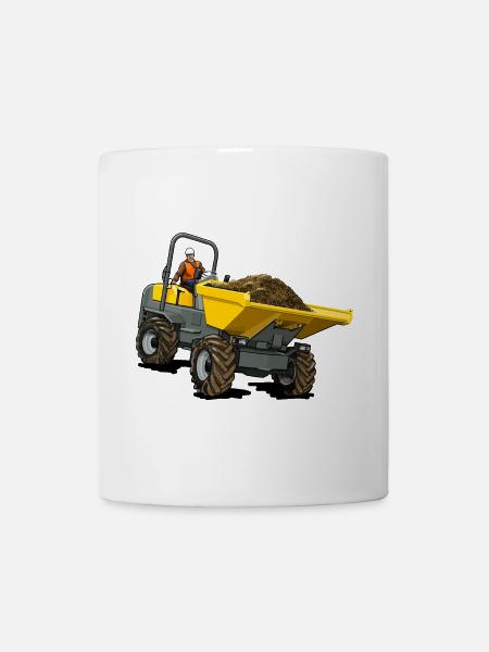 Dumper, Vorderkipper - Tasse - Weiß