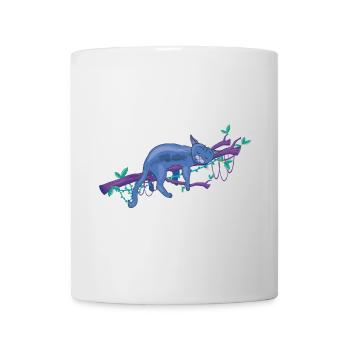 lazy sleeping cat in tree - lazy cat in tree - Mug - white - Front