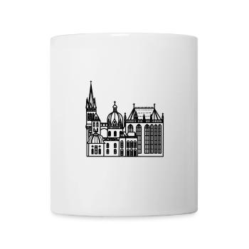 City of Aachen, cathedral, lineart - Mug - white - Front
