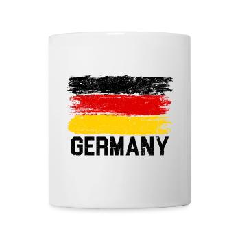 Lebhaftes rotes Gelbes Flaggen-Splash - Tasse - Weiß - Vorne