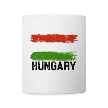 Pinselstrich der ungarischen Flagge - Tasse - Weiß - Vorne