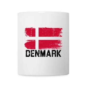 Pinceau du drapeau grunge danois - Mug blanc - blanc - Devant