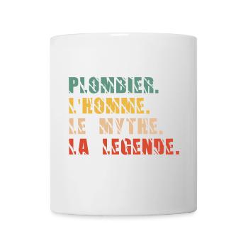 Plombier l'homme le mythe la légende - Mug blanc - blanc - Devant