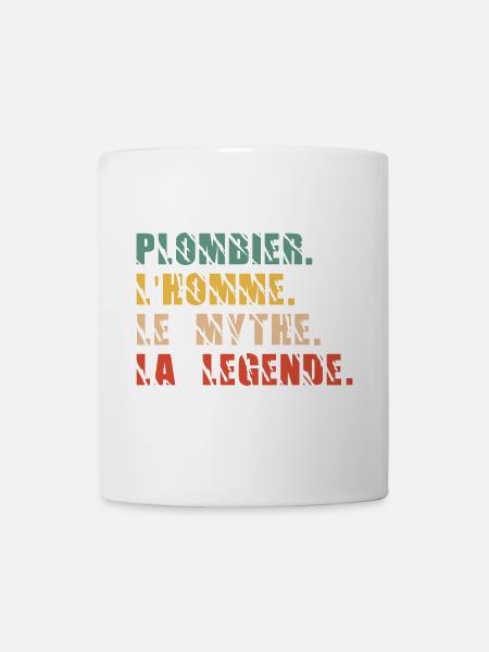 Plombier l'homme le mythe la légende - Mug blanc - blanc