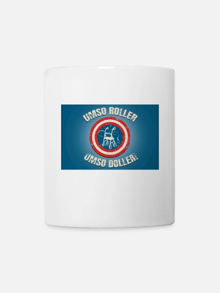 Umso Roller, Umso Doller Rollator Rentner - Tasse - Weiß
