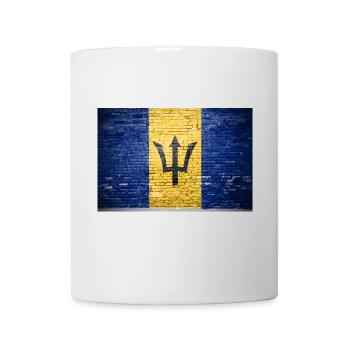Barbados Flag Graffiti on Brick Wall - Mug - white - Front