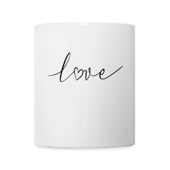 Liebe Love Schriftzug Kalligrafie Schrift - Tasse - Weiß - Vorne
