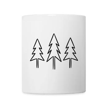 Tanne Tannen Wald Weihnachten Advent - Tasse - Weiß - Vorne