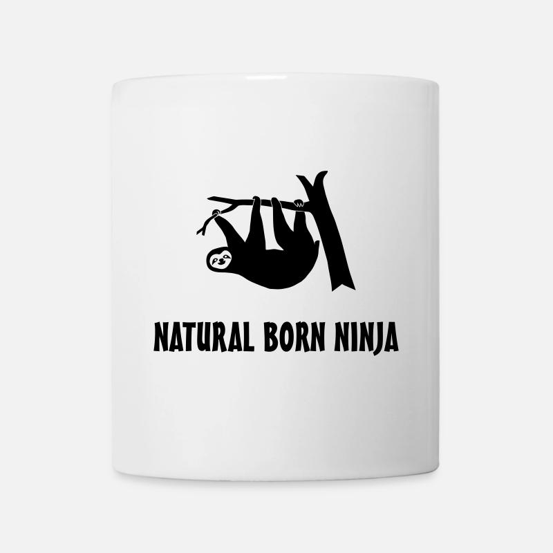 faultier natural born ninja klettern bouldern born - Tasse - Weiß