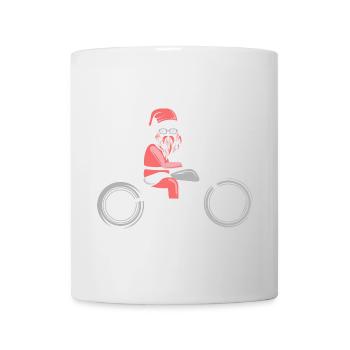 Xmas Santa Claus Santa Claus Motorcycle Biker - Mug - white - Front