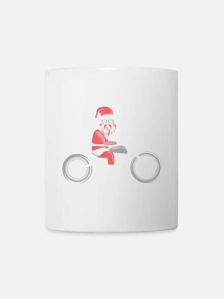 Xmas Santa Claus Santa Claus Motorcycle Biker - Mug - white