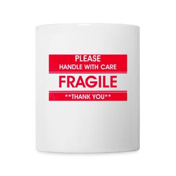 fragile fragile this side up - Mug - white - Front