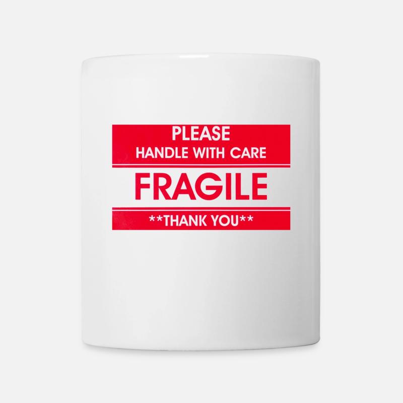zerbrechlich zerbrechlich diese Seite nach oben - Tasse - Weiß