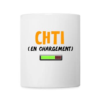 T shirt Chti en chargement, ch'ti, chtimi - Mug blanc - blanc - Devant