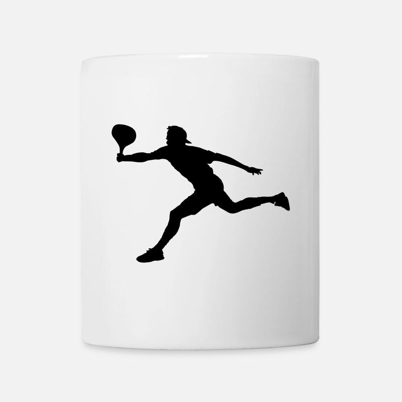Image d’ombre du joueur de tennis en action - Mug blanc - blanc