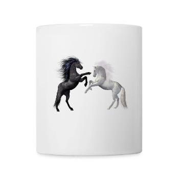 Dancing Horses in Dark and Light - Mug - white - Front