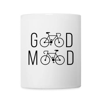 Radfahren - gute Laune - Tasse - Weiß - Vorne