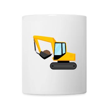 Bagger - Tasse - Weiß - Vorne