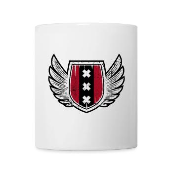Crimson Shield with Winged X Emblem - Mug - white - Front